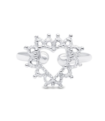 Unique Heart Silver Ear Cuff EC-1182